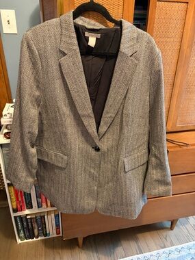 H&M Gray Herringbone Women's Blazer